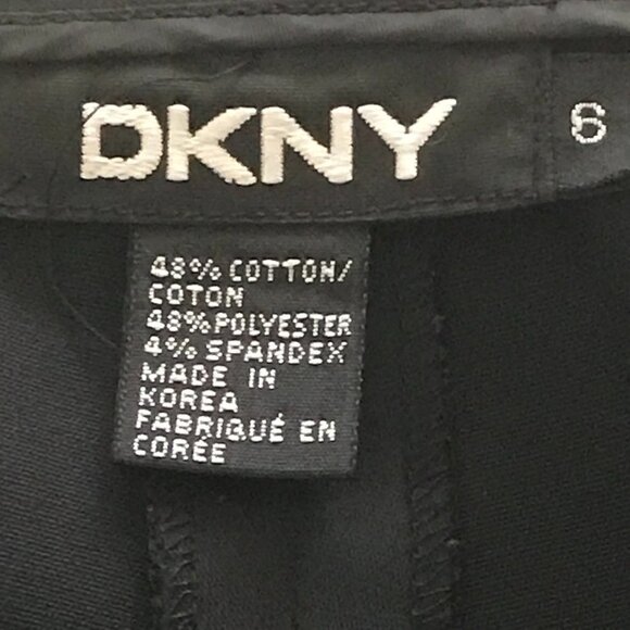 DKNY Black Shiny Pants - Size 6 - Picture 3 of 8